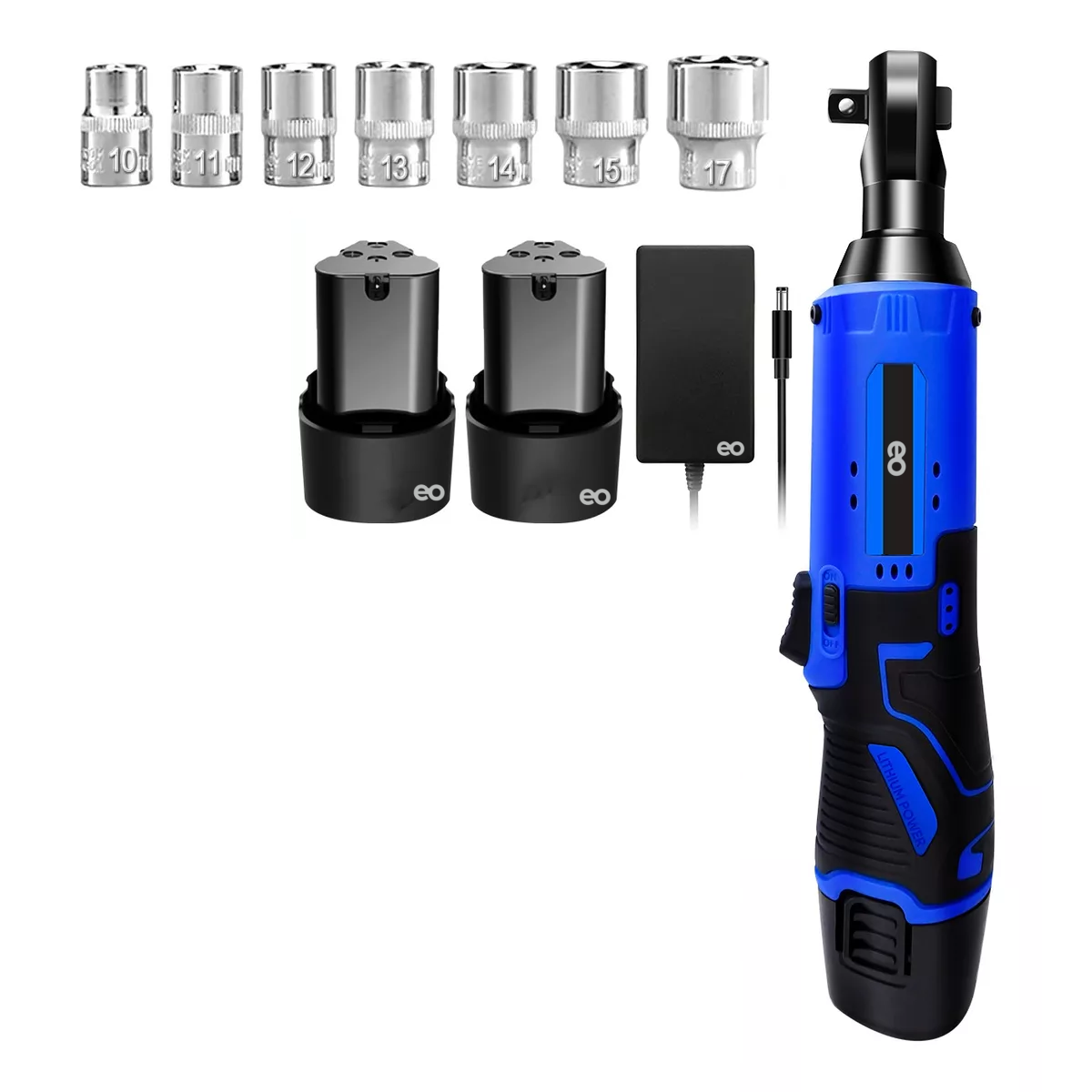 Foto 2 pulgar | Pistola De Impacto Llave Eléctrica Inalámbrica Con Dados 11 Pzs. Eo Safe Imports Esi-6273-1 Azul