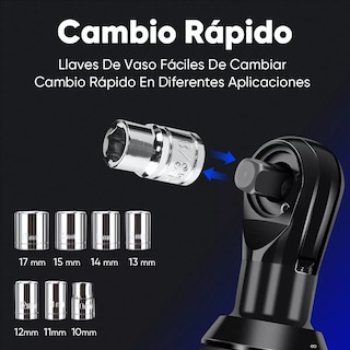 Foto 2 | Pistola De Impacto Llave Eléctrica Inalámbrica Con Dados 11 Pzs. Eo Safe Imports Esi-6273-1 Azul