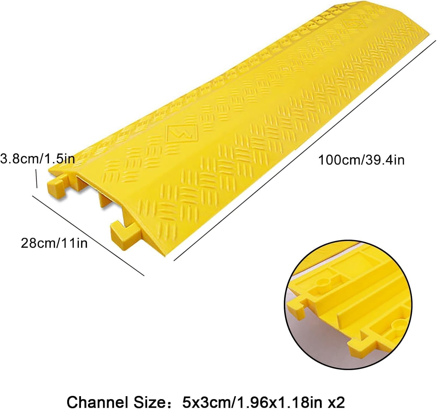 Foto 4 pulgar | Rampa Protector De Cable De Pvc 2 Canales Cable Antideslizante