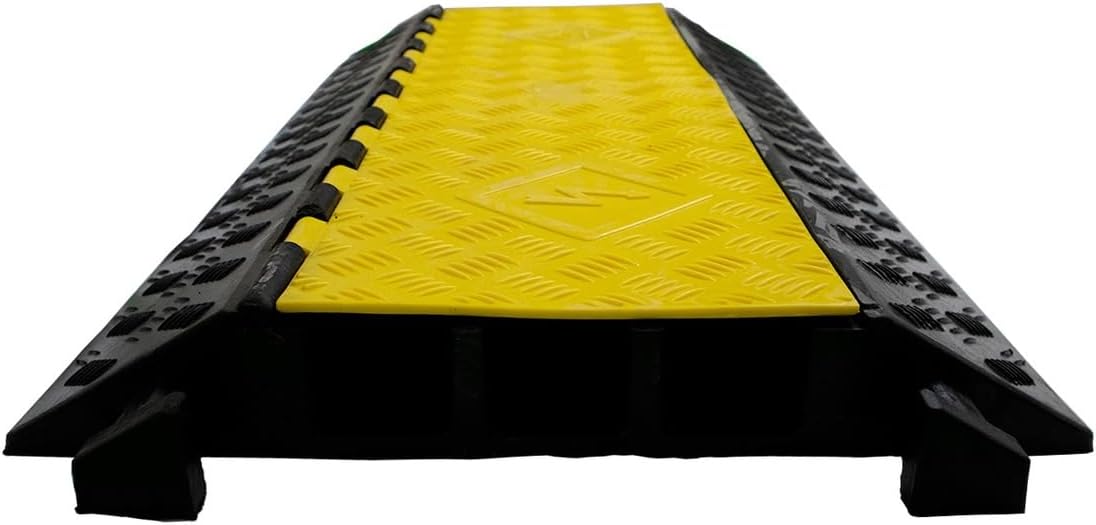 Rampa Protector De Cable De Goma 3 Canales Cable Antideslizante