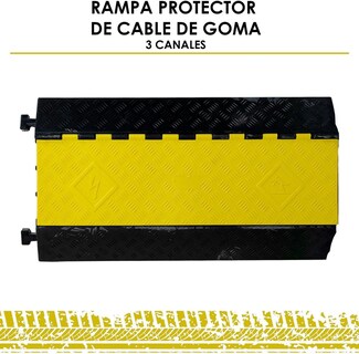 Foto 4 | Rampa Protector De Cable De Goma 3 Canales Cable Antideslizante