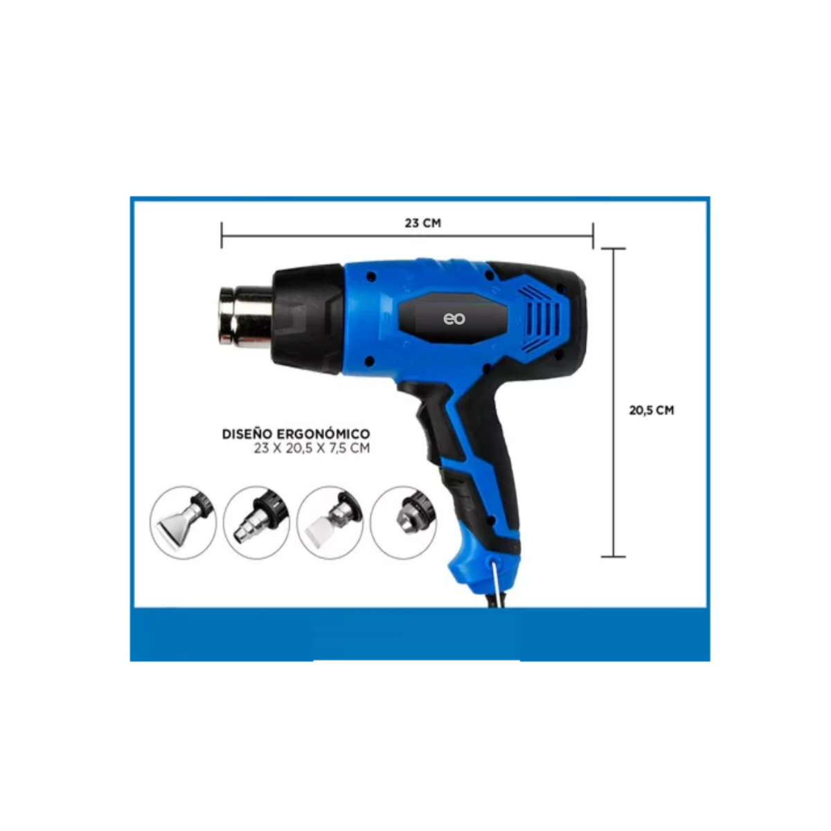 Foto 3 | Pistola De Calor Aire Caliente Regulable 4 Boquillas Eo Safe Imports Esi-12552-1 Multicolor