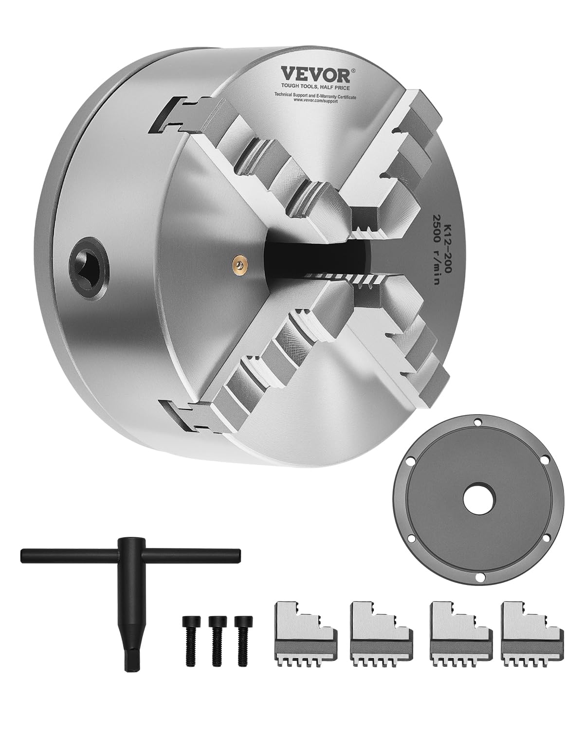 Torno Vevor Ht300 De 4 Mordazas, 8 Pulgadas (200 Mm), Autocentrado - Venta Internacional.