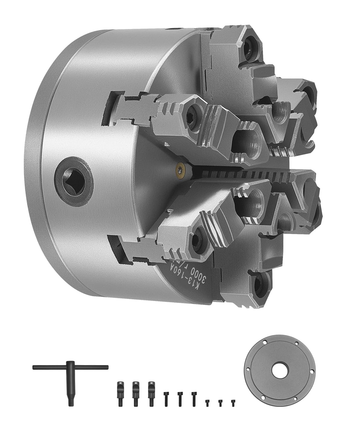 Foto 1 | Torno Vevor De 6 Mordazas, 160 Mm, Autocentrado Con Soporte D1-4 - Venta Internacional.