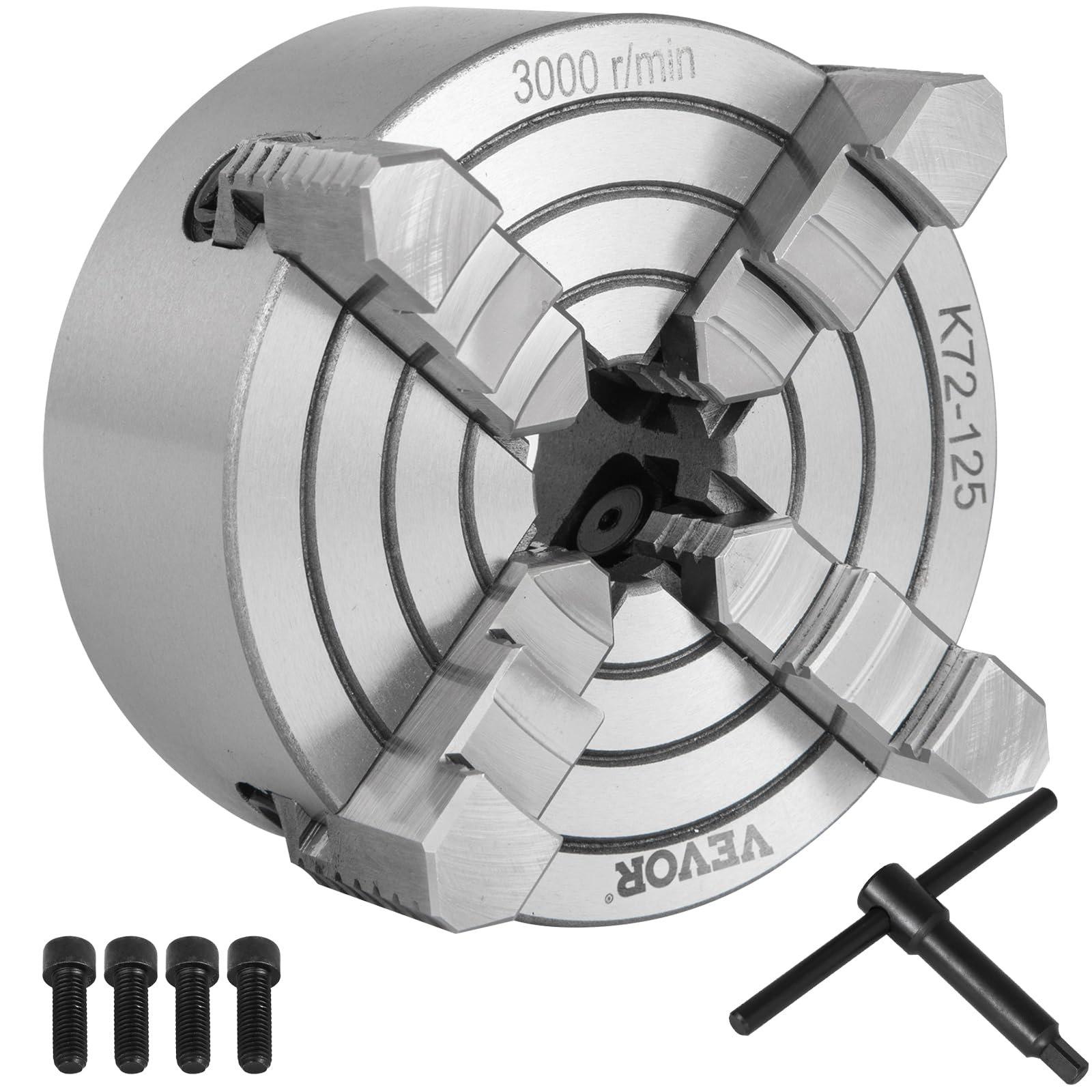 Foto 2 pulgar | Torno Chuck Vevor K72-125 125 Mm Y 4 Mordazas Para Máquina De Torno De Metal - Venta Internacional.