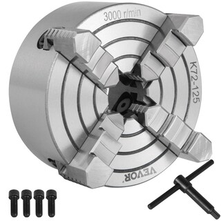 Foto 1 | Torno Chuck Vevor K72-125 125 Mm Y 4 Mordazas Para Máquina De Torno De Metal - Venta Internacional.