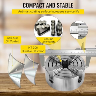 Foto 6 | Torno Chuck Vevor K72-125 125 Mm Y 4 Mordazas Para Máquina De Torno De Metal - Venta Internacional.