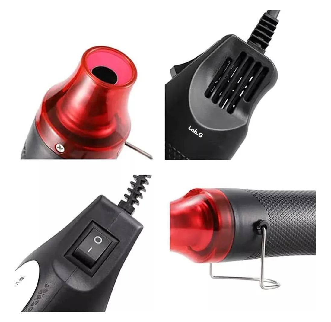 Foto 4 pulgar | Mini Pistola De Calor  Lab.g  300w+530 Tubos Termorretráctiles Negro Rojo
