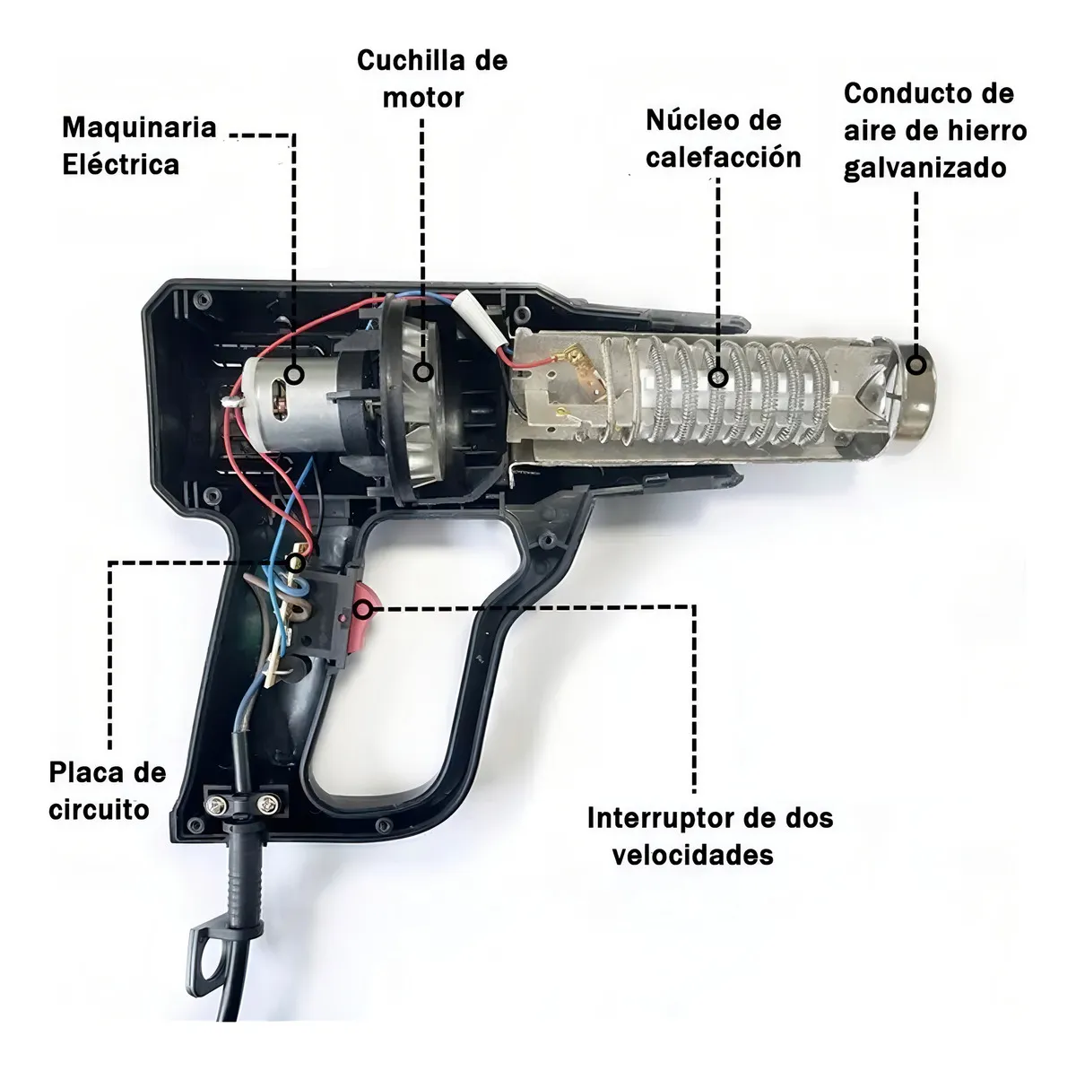 Foto 4 | Pistola De Calor  Lab.g 2000w Temperatura Regulable 10npz Egro