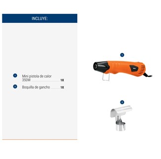 Foto 3 | Mini Pistola De Calor Belug 350 W Naranja