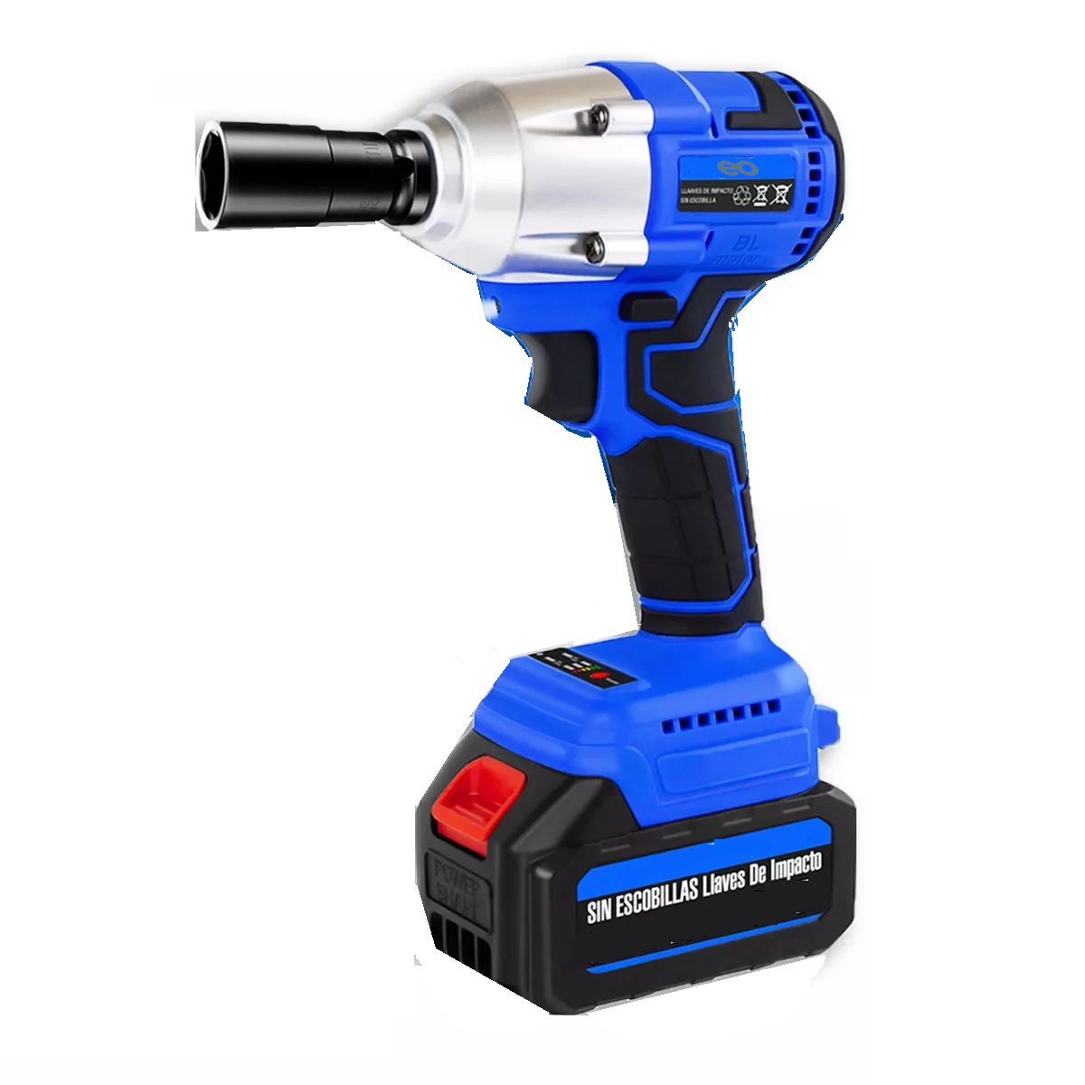 Foto 2 pulgar | Llave De Impacto Trinquete Inalámbrico Eo Safe Imports Esi-6275-1 Azul