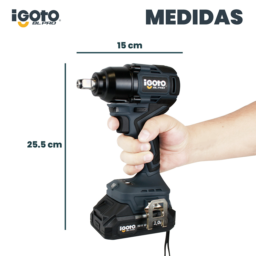 Foto 9 pulgar | Llave De Impacto Y Desatornillador Brushless 20 V Inalambrica