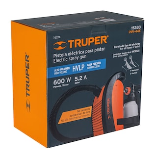 Foto 3 | Pistola Para Pintar Eléctrica De 600 W Truper Naranja Plástico 900ml Hvlp (alto Volumen / Baja Presión) Manguera