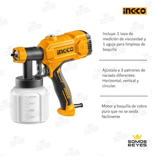 Foto 2 | Pistola Eléctrica para Pintar Ingco 110/120v 450w color Amarillo