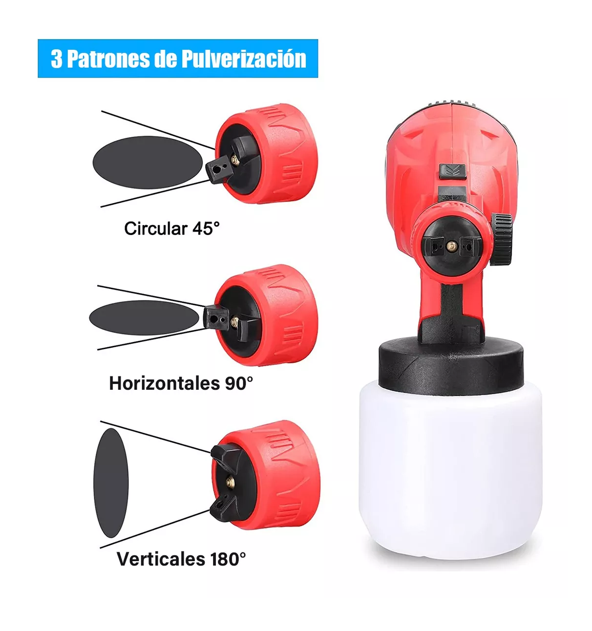 Foto 2 | Pistola Para Pintar Pulverizador Pintura Inalámbrico 800ml Rojo/negro