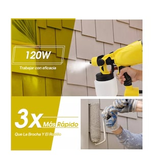 Foto 2 | Pistola para Pintar color Amarillo Eléctrica con 3 Modos de Pulverización