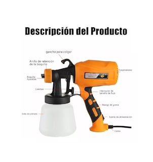 Foto 3 | Pulverizador de Acabado Fino color Naranja Paquete de 1 400 W 1200 ML
