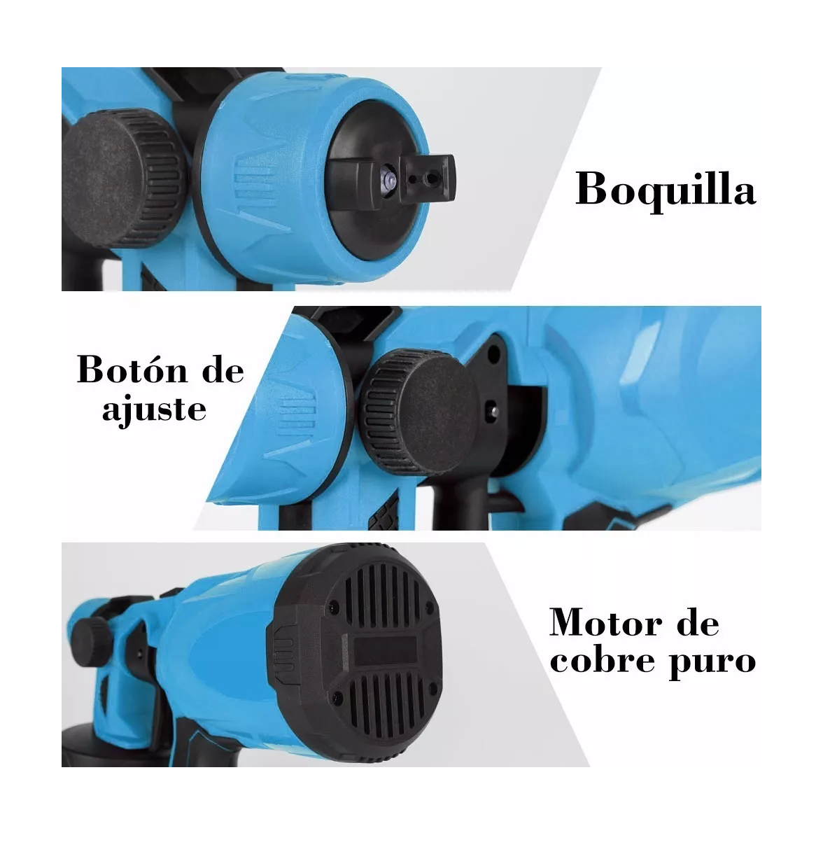 Foto 6 pulgar | Pulverizador de Pintura BELUG color Azul Inalámbrico Portátil  800ML 18V 550W