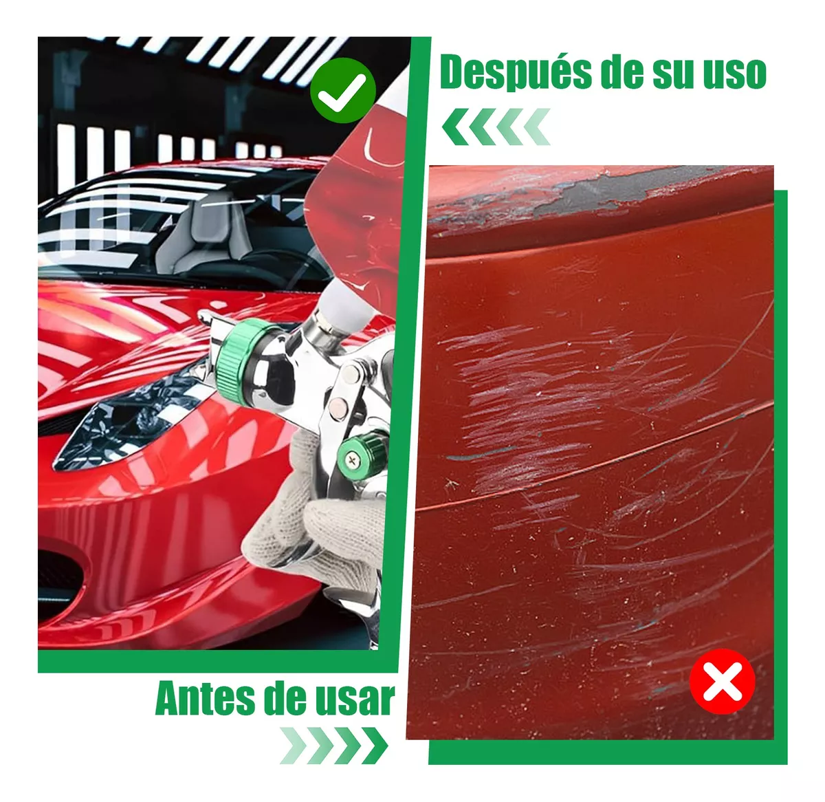 Foto 6 pulgar | Pistola Gravedad Pintura Automotriz Belug 600 ml 1,4/1,7/2,0 mm