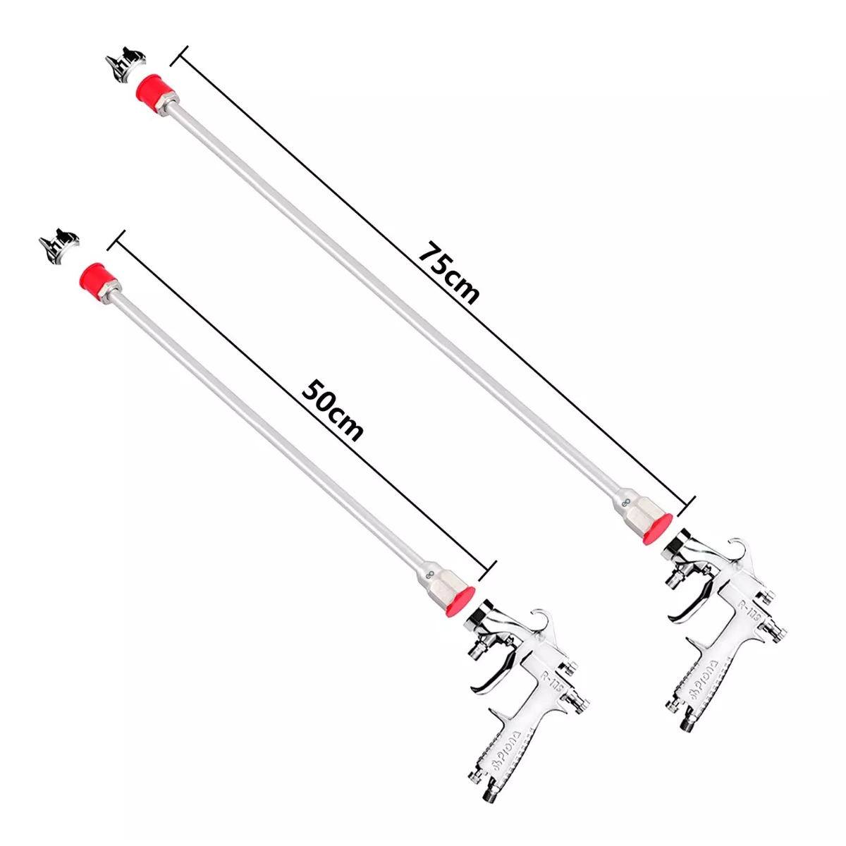 Foto 3 pulgar | Combo Extension 75 Y 50 Cm Para Pistola Pintar Eo Safe Imports Esi-12087-1 Plata