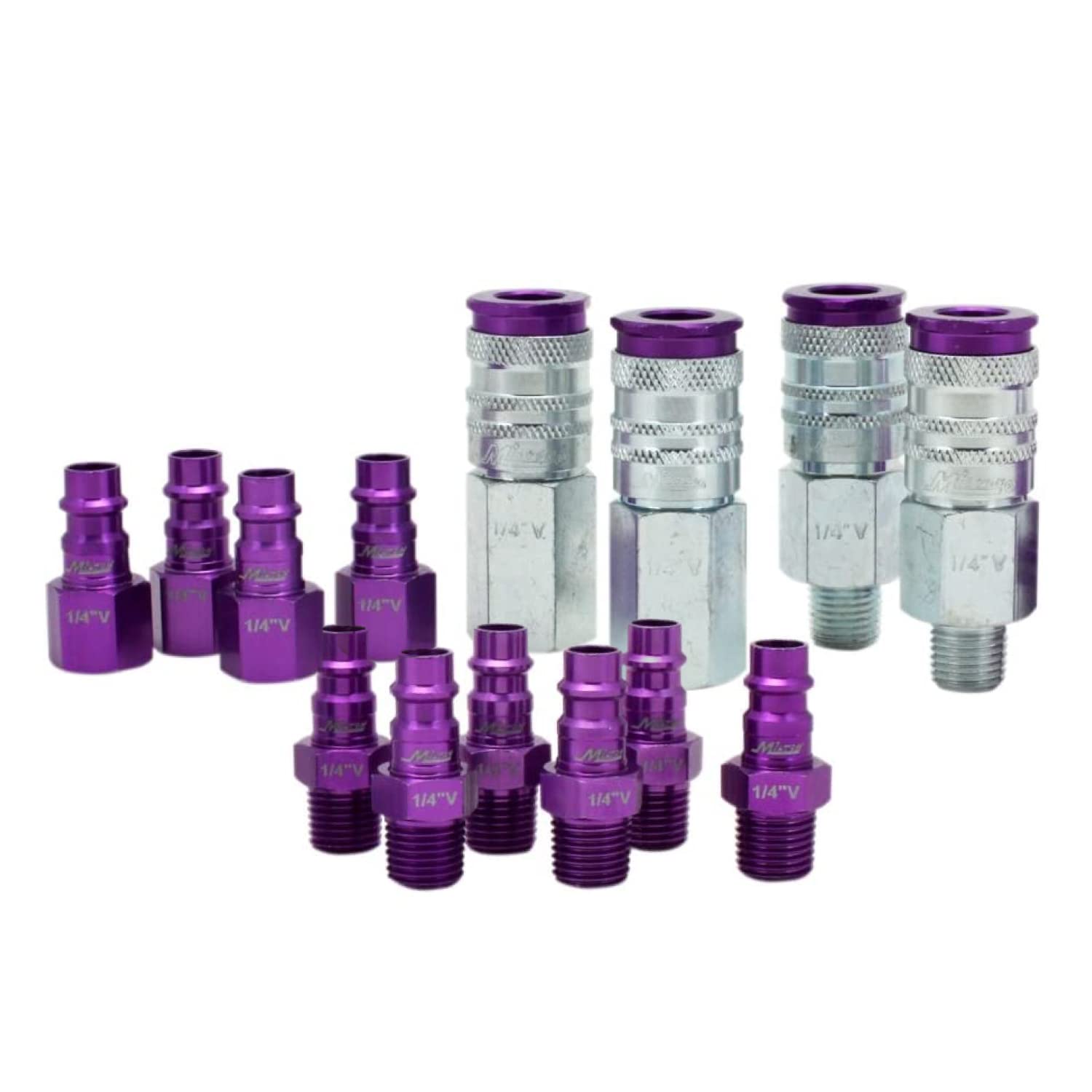 Foto 2 pulgar | Kit Milton S-314VKIT Hi-Flo V Estilo 1/4 Morado 14 Piezas - Venta Internacional