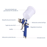 Foto 4 pulgar | Pistola De Pintura Eo Safe Imports Esi-4358-1 Azul