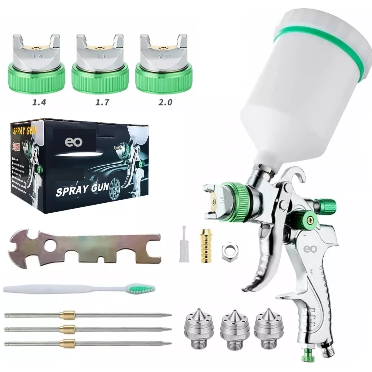 Foto 3 pulgar | Pistola Gravedad Pintura Automotriz Eo Safe Imports Esi-5972-1blanco
