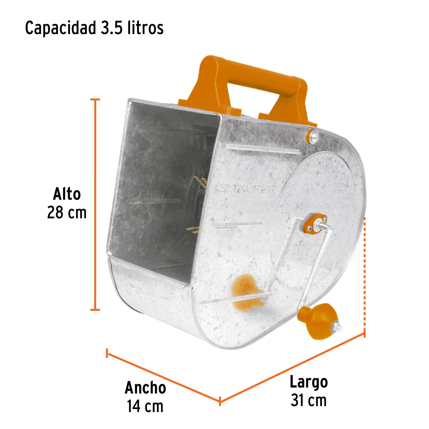 Foto 3 | Pulverizador De Estuco Truper Tiro-g Professional Galvanizado 3.5l - Venta Internacional.