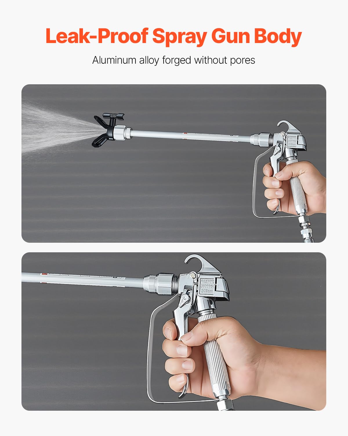 Foto 4 pulgar | Kit De Pistola Pulverizadora De Pintura Y Manguera Airless Vevor 3600 Psi Con 5 Puntas - Venta Internacional.
