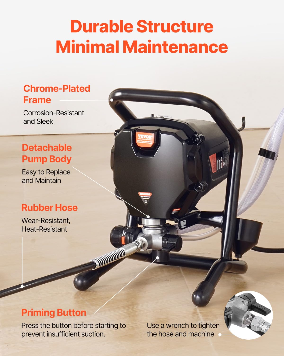 Foto 6 pulgar | Pulverizador De Pintura Sin Aire Vevor 750 W 3000 Psi Con Soporte Eléctrico - Venta Internacional.