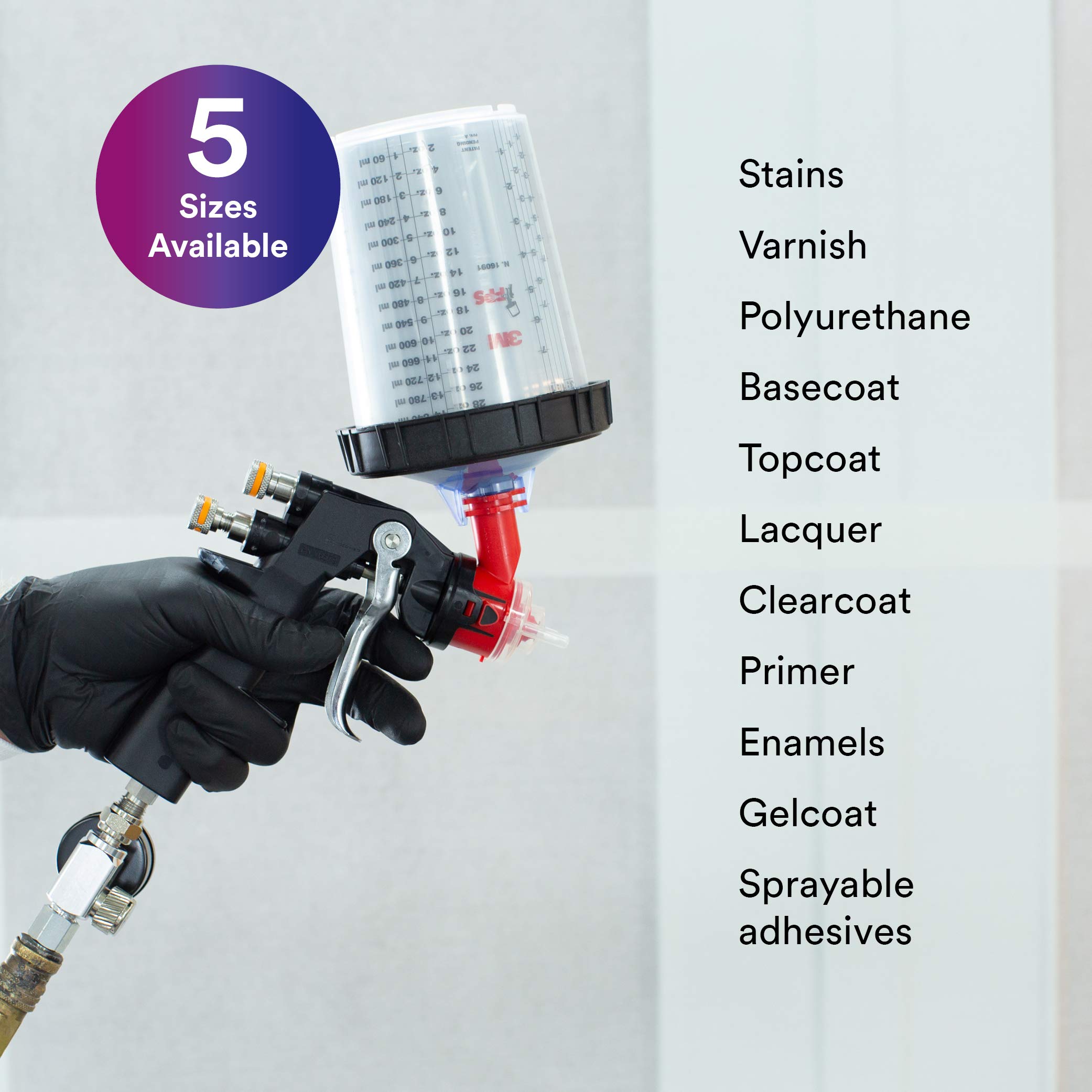 Foto 5 pulgar | Kit De Tapas Y Revestimientos Para Pistolas De Pintura 3m Pps 16028, 90 Ml - Venta Internacional.