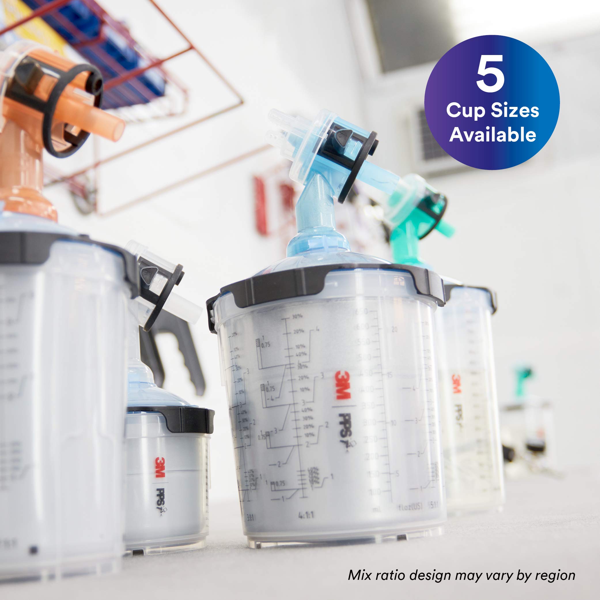 Foto 8 pulgar | Kit De Vasos Para Pistola Pulverizadora 3m Pps 2.0, 400 Ml, Con 50 Tapas Y Forros - Venta Internacional.