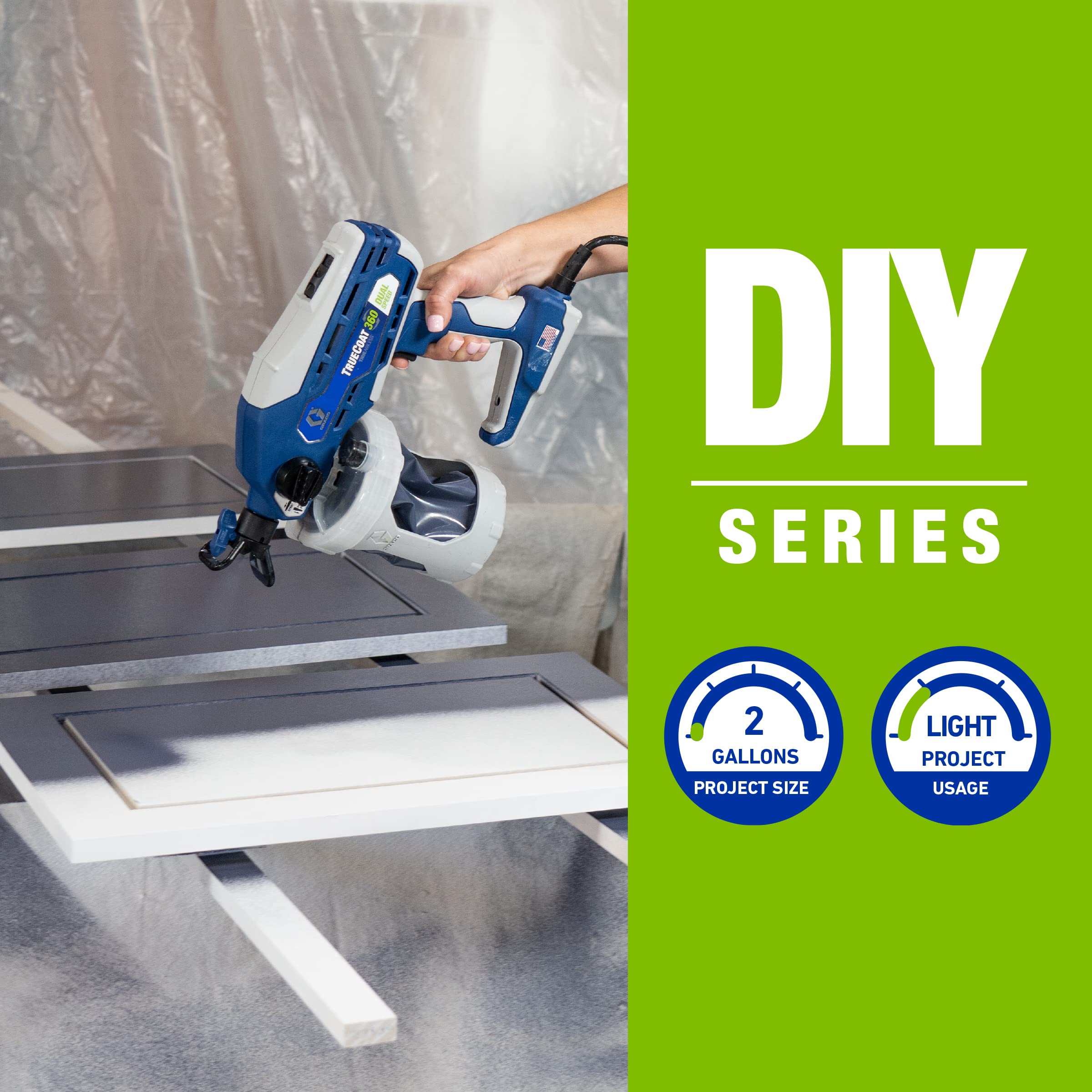 Foto 2 | Pulverizador De Pintura Graco Truecoat 360 Dual Speed 26d281 Azul/blanco - Venta Internacional.