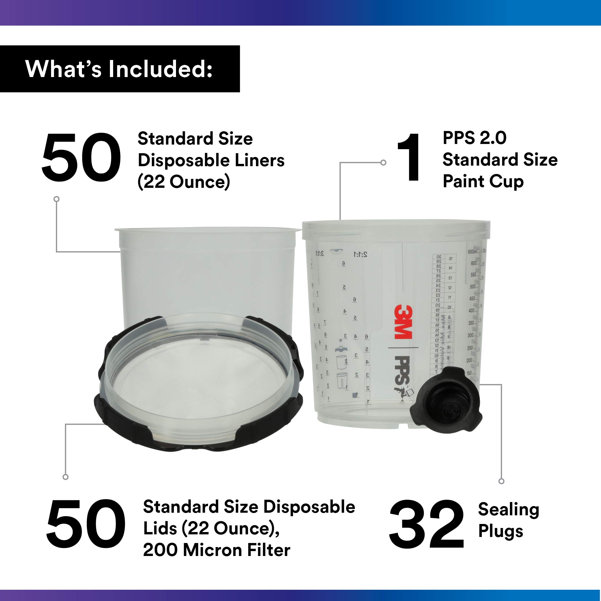 Foto 3 pulgar | Kit De Pistola Pulverizadora 3m 26000 Pps 2.0 Con Vaso De 650 Ml Y Forros De 650 Ml - Venta Internacional.
