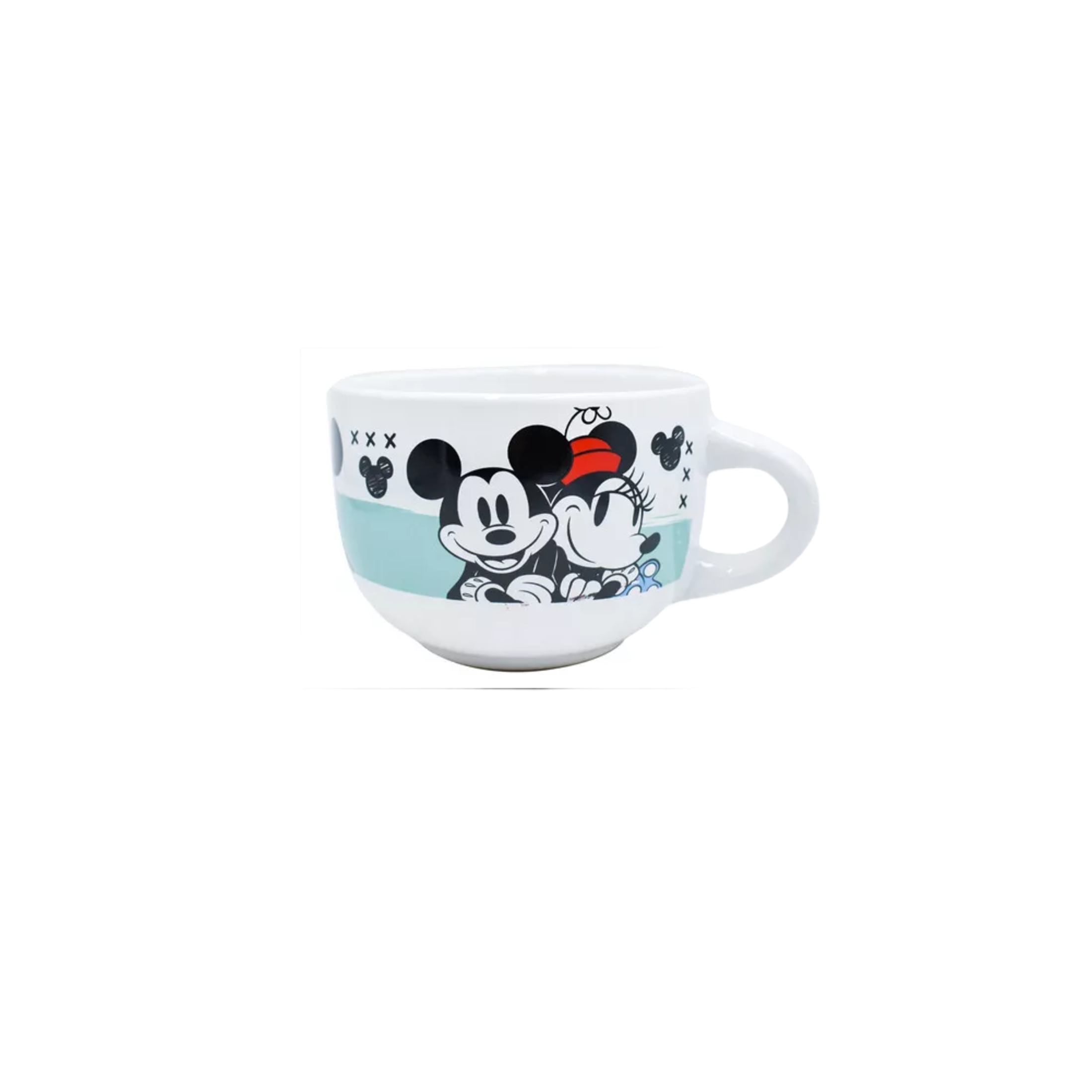 Foto 2 pulgar | Taza Café Té Disney Mickey Minnie Ceramica 820 Ml, Color Blanco