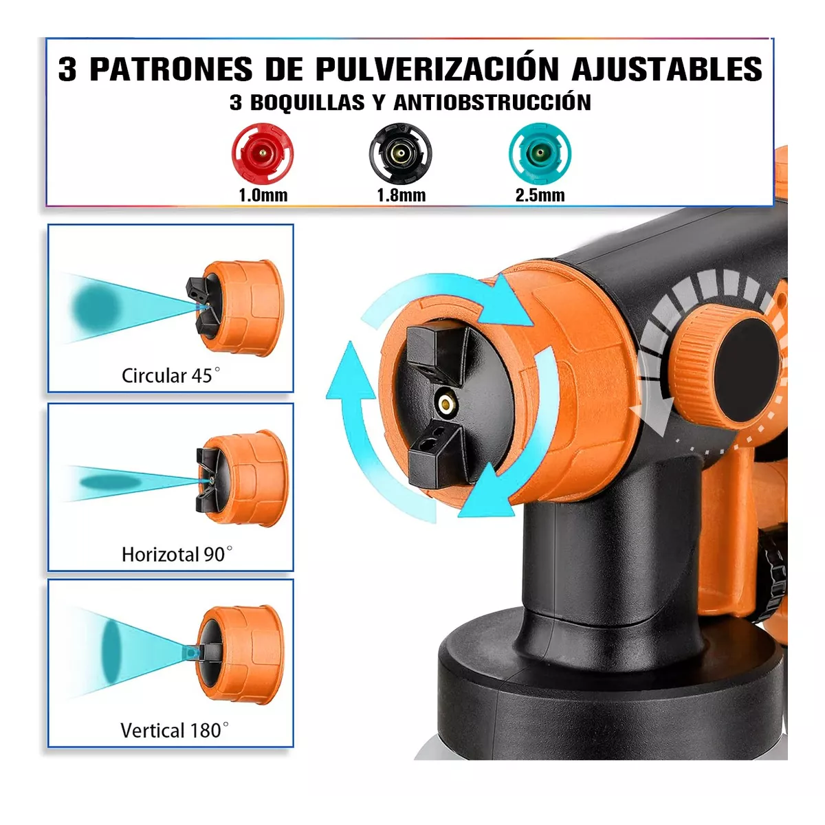 Foto 3 pulgar | Pistola Para Pintar Inalámbrica Pulverizador Pintura Eo Safe Imports Esi-13129 Naranja