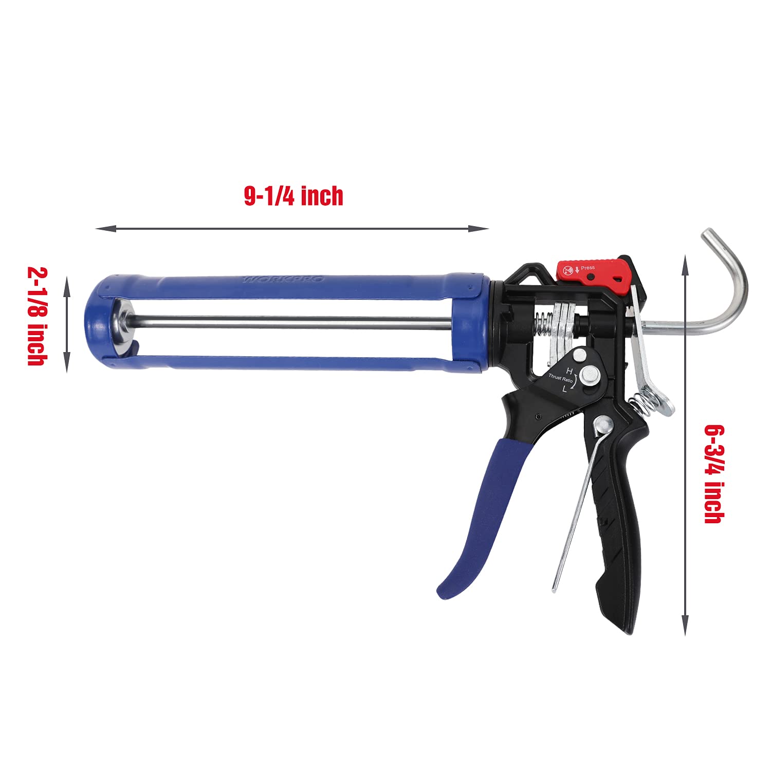 Foto 6 pulgar | Pistola De Calafateo Workpro De Mano Ajustable Con Agarre Cómodo, 310 Ml - Venta Internacional.