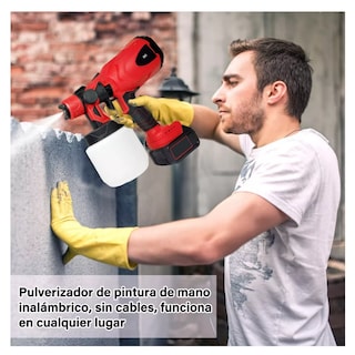 Foto 3 | Pistola Para Pintar Pulverizador Pintura Inalámbrico 800ml Eo Safe Imports Esi-7191-1 Rojo