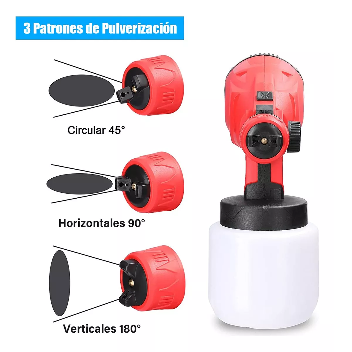 Foto 5 pulgar | Pistola Para Pintar Pulverizador Pintura Inalámbrico 800ml Eo Safe Imports Esi-7191-1 Rojo