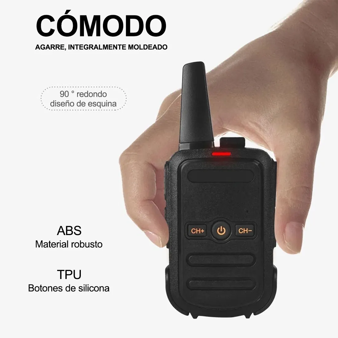 Foto 3 pulgar | Dos Radios Walkie Talkie Recargable Altavoces con Micrófono