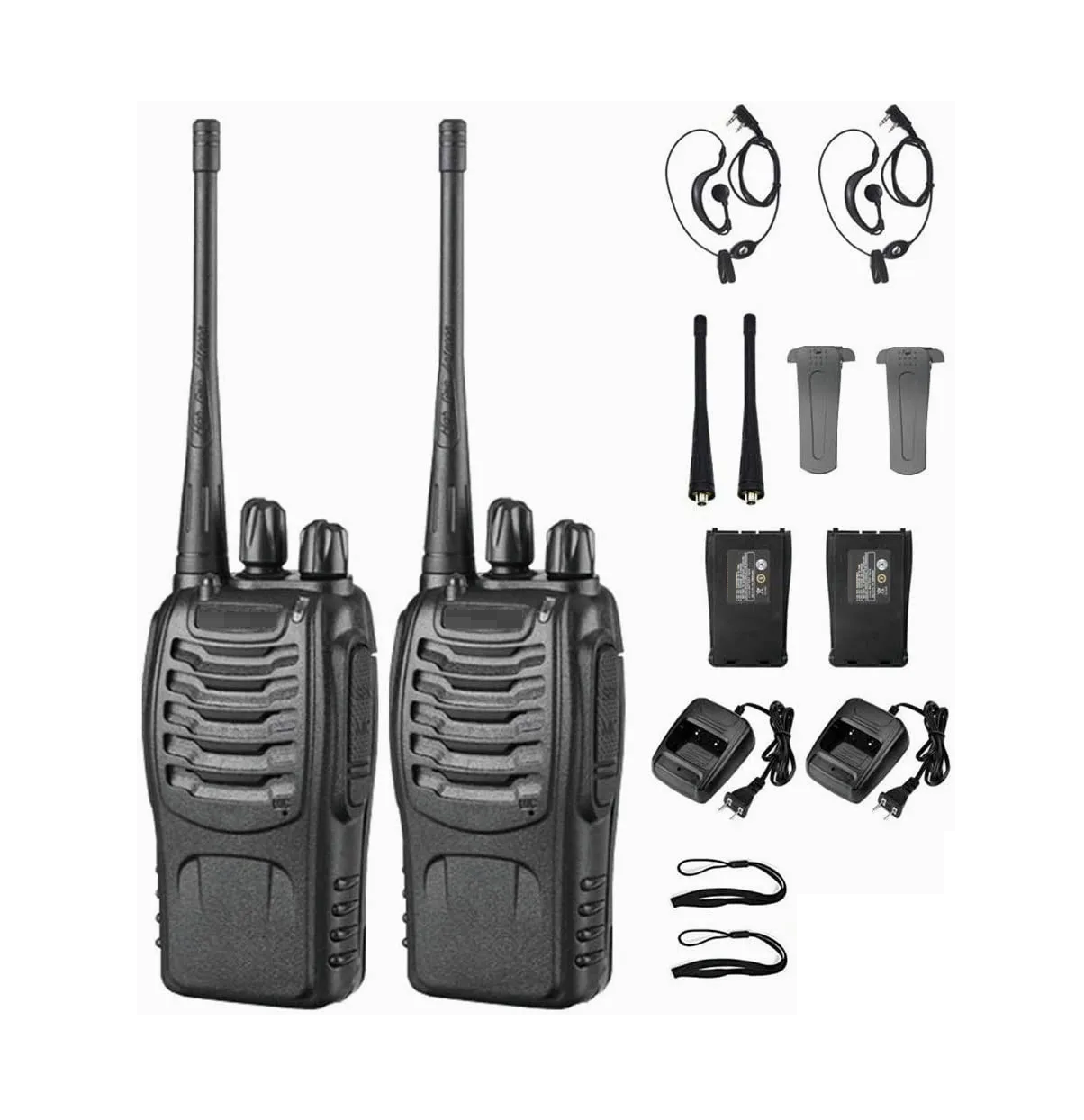 Foto 2 pulgar | Set De Radios Uhf Con Manos Libres Eo Safe Impoprts Bf-888s Negro