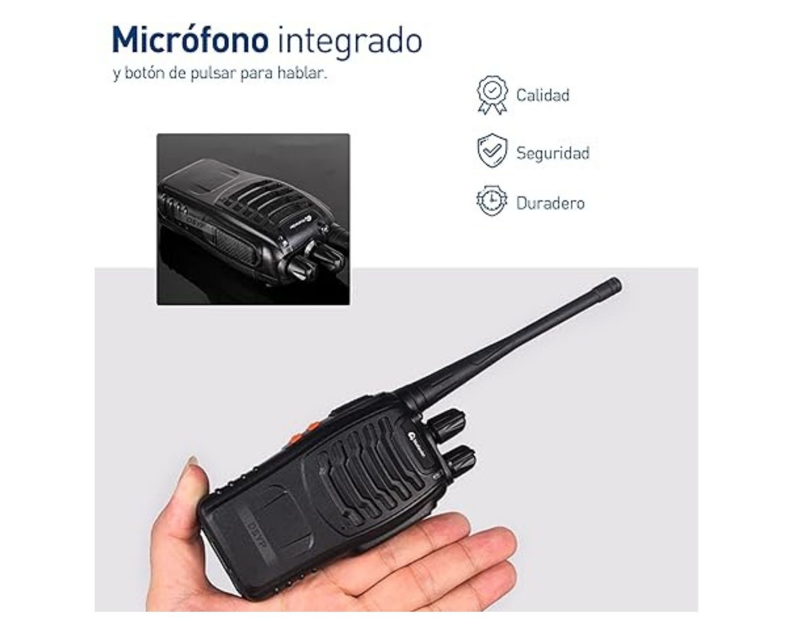 Foto 3 | Walkies Talkies Bluelander CBHH-0097 Negros Recargables con Base de Carga