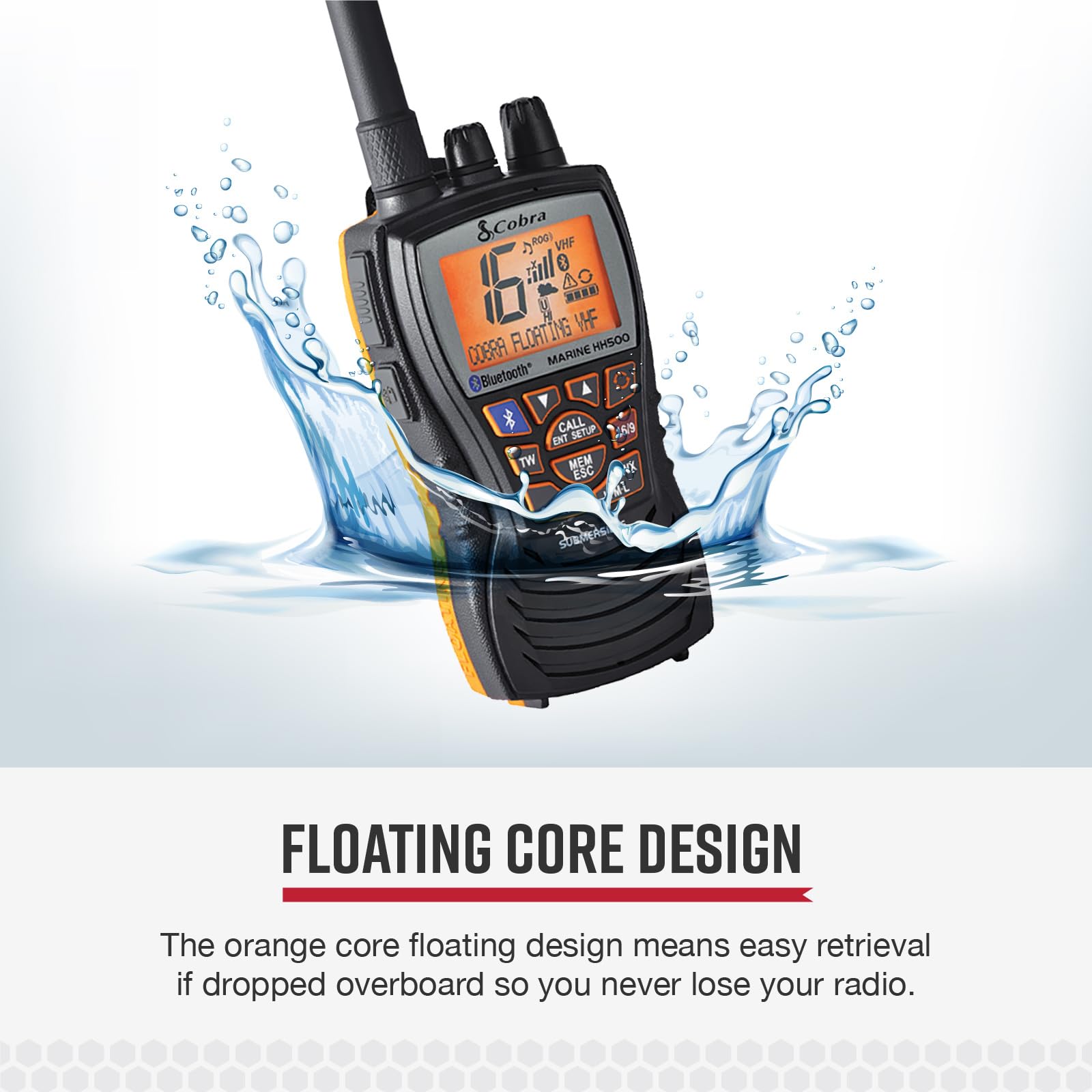 Foto 2 | Radio Vhf Flotante Portátil Cobra Mr Hh500 Flt Bt 6w - Venta Internacional.