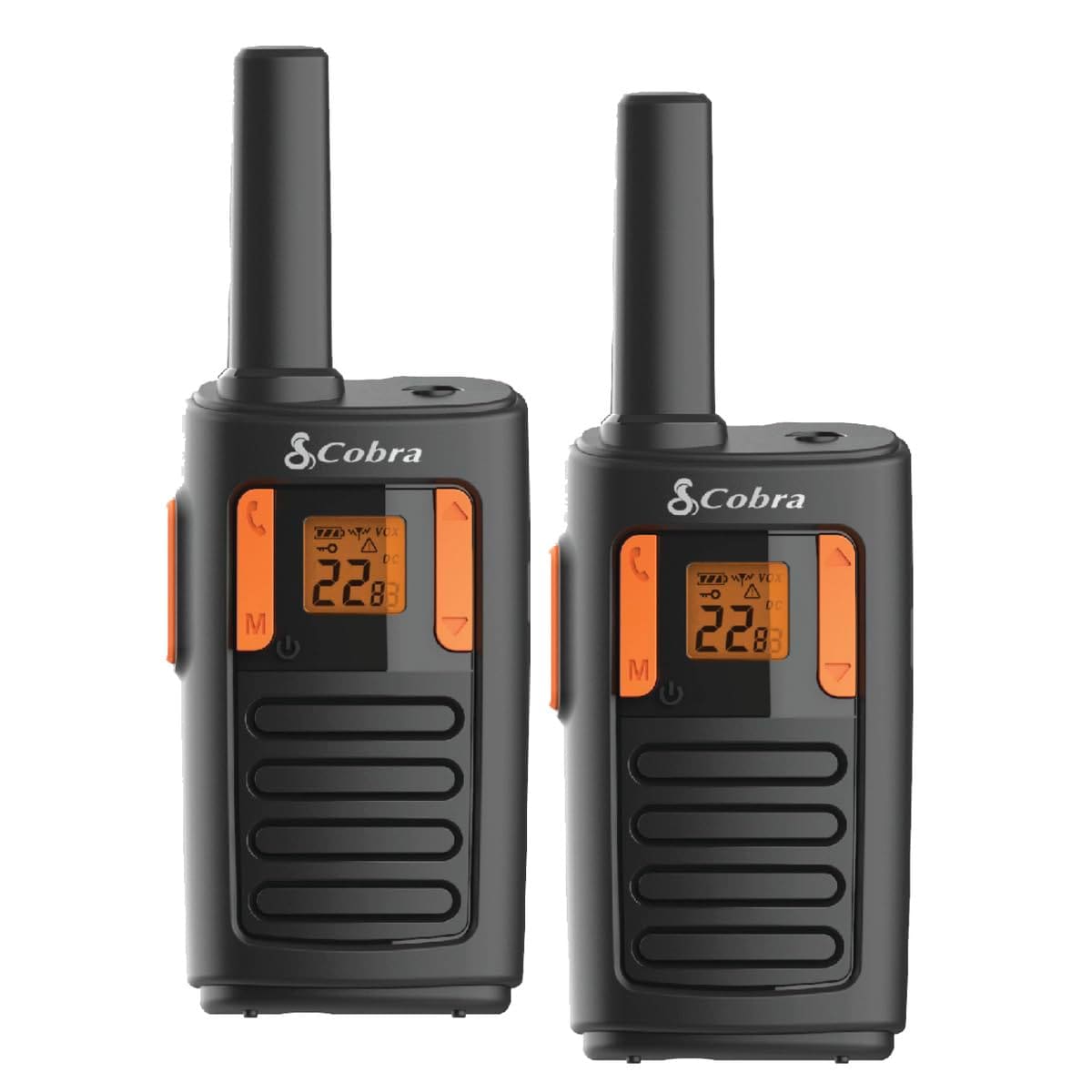 Walkie Talkies Cobra Rx180, 18 Millas, Largo Alcance, Paquete De 2, Naranja - Venta Internacional.