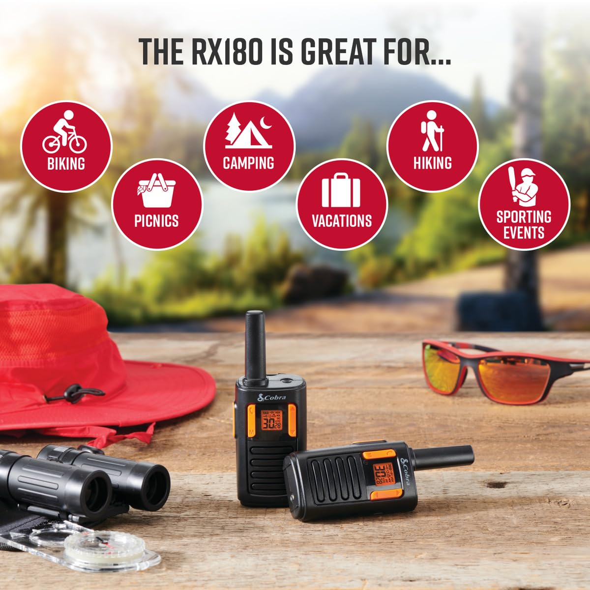 Foto 6 pulgar | Walkie Talkies Cobra Rx180, 18 Millas, Largo Alcance, Paquete De 2, Naranja - Venta Internacional.