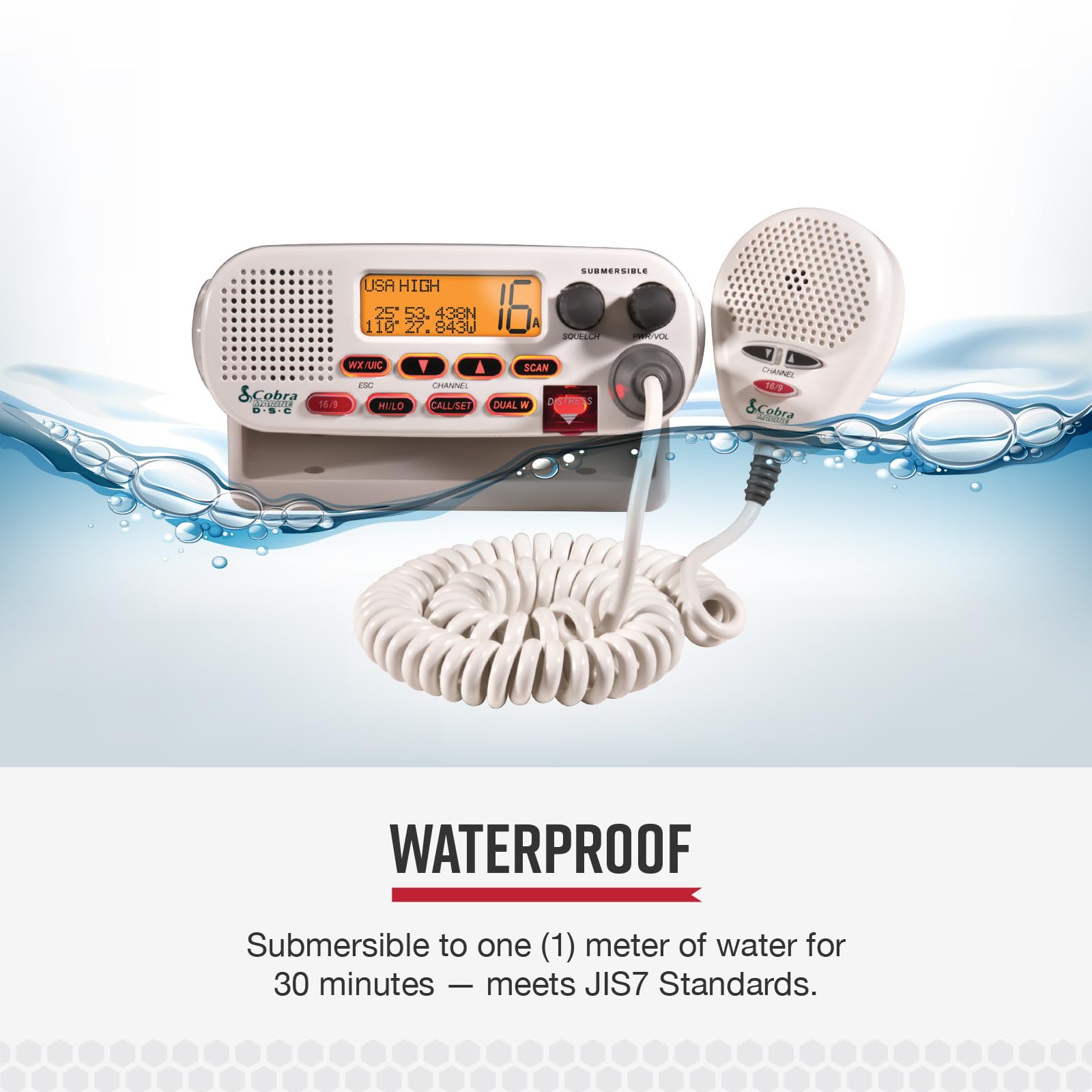 Foto 2 | Radio Vhf Marina Cobra Mr F45-d Sumergible De 25 W, Color Blanco - Venta Internacional.