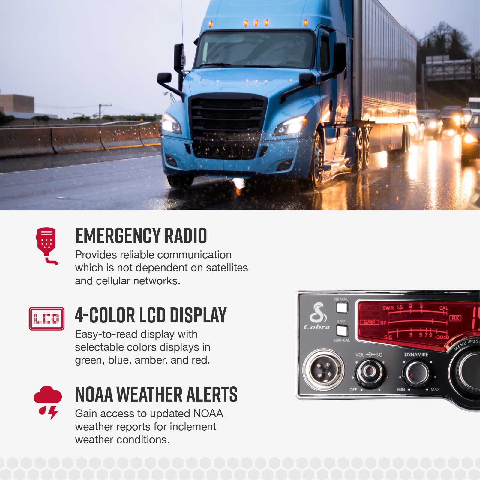 Foto 4 pulgar | Radio Cb Cobra 29lx Am Profesional De Emergencia Negra - Venta Internacional.