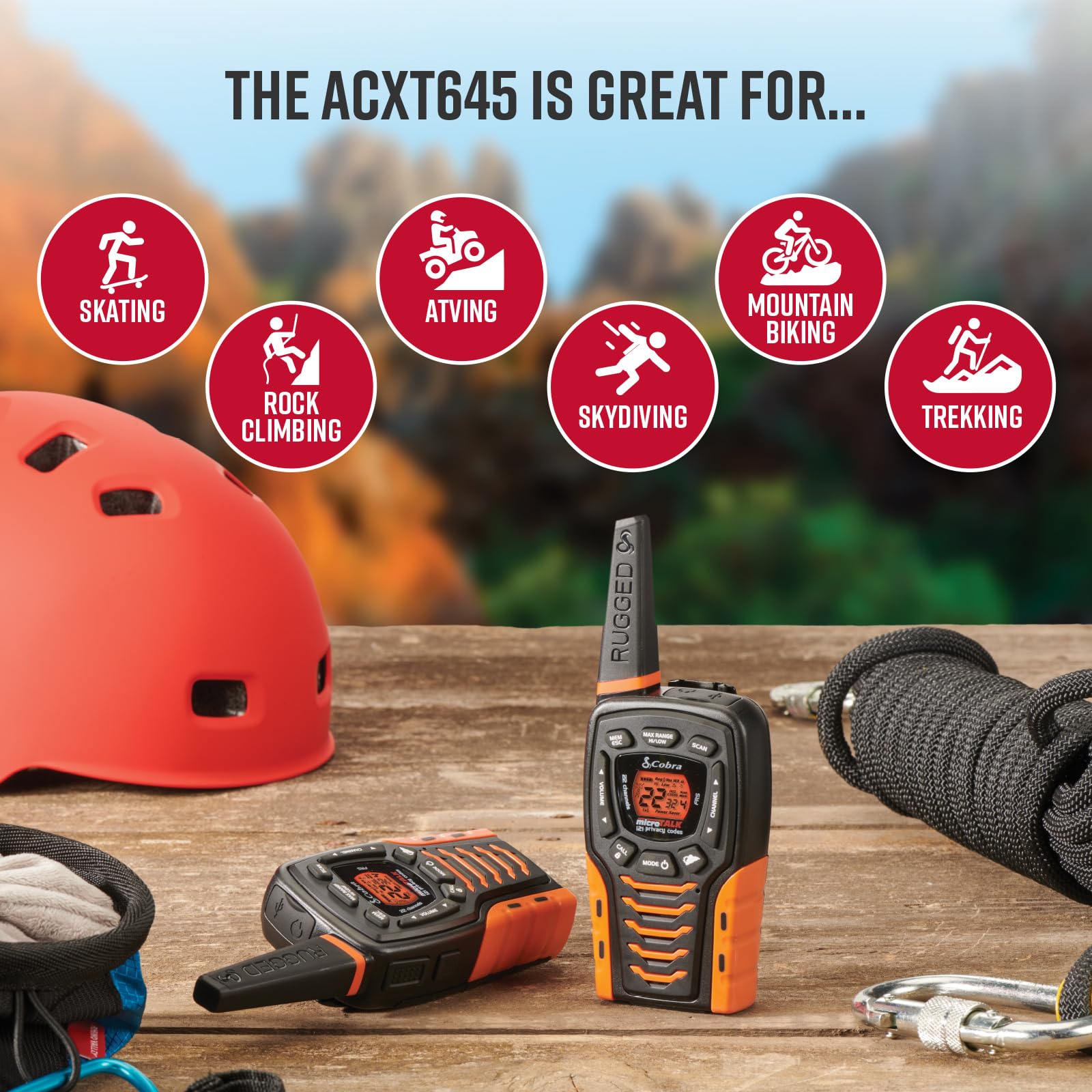 Foto 5 | Walkie Talkies Cobra Acxt645, Impermeables, Alcance De 35 Millas, Paquete De 2 - Venta Internacional.