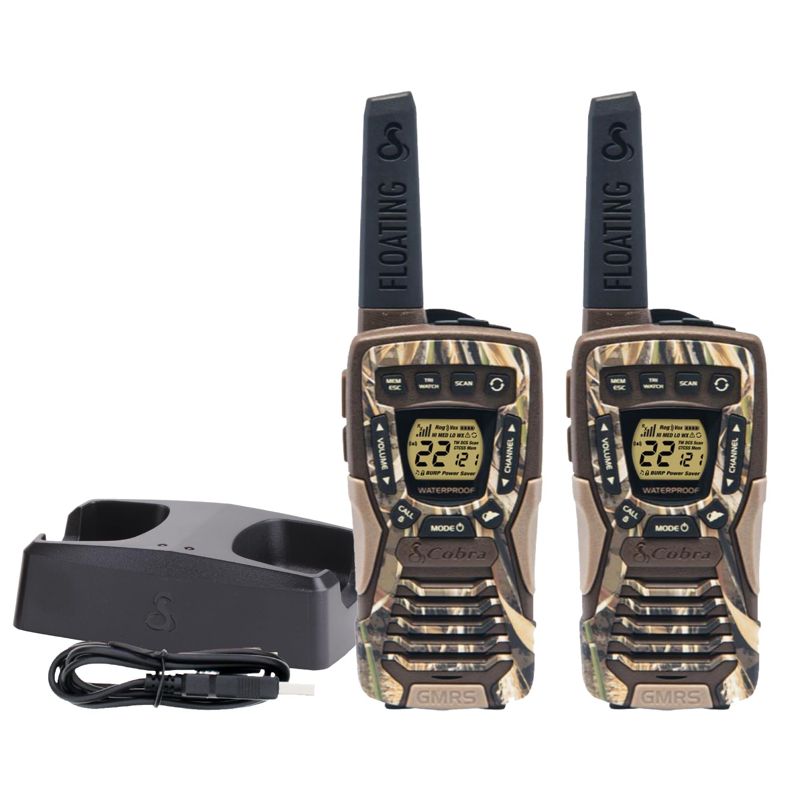 Foto 1 | Walkie Talkies Cobra Acxt1035r Flt Camo, Resistentes Al Agua, 37 Millas - Venta Internacional.