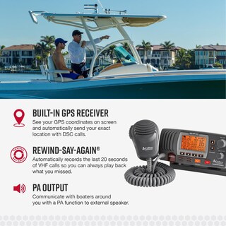 Foto 3 | Radio Marina Cobra Mr F77b Gps De Montaje Fijo Vhf 25 W Negro/gris - Venta Internacional.
